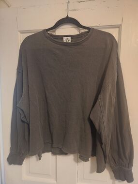 We The Free Charcoal Gray Crewneck Sweatshirt